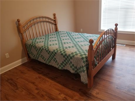 Amish Oak Wood Bed Frame Full Size