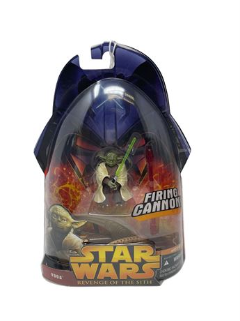 2005 Hasbro Star Wars Episode 3 Yoda Firing Cannon