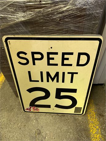 Speed Limit Metal Sign