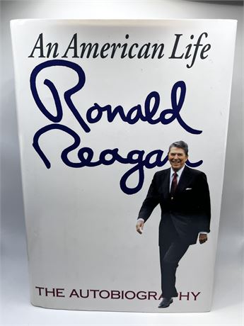 Autographed Ronald Reagan Signed Autobiography Book w COA Letter