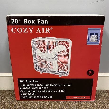 New in Box Cozy Air 20" Box Fan
