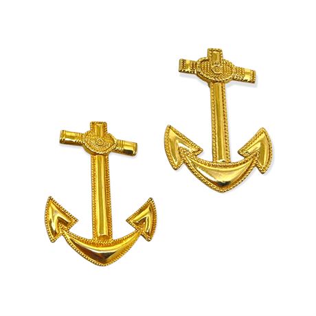 Vintage US Navy MidShipman's Pin Duo