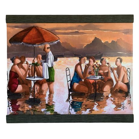 "Beating the Heat" by West Half Framed Canvas