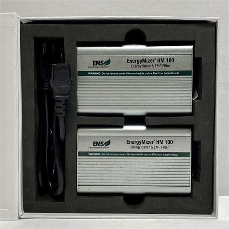 Set of 2 EMS EnergyMizer HM 100 Energy Saver & EMF Filter