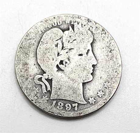 1897 Silver Barber Quarter