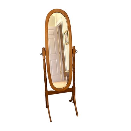 Cheval Standing Wood Frame Mirror