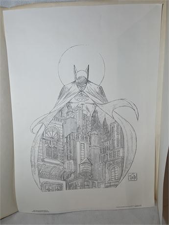 30x22 Bob Kane's Lithograph for "Night Vigil of Gotham"