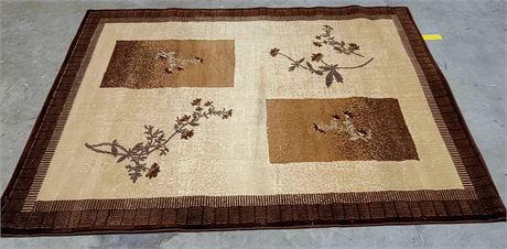New 63 x 84 Brown area rug