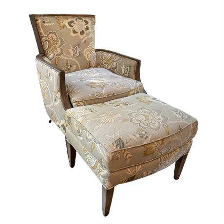 Arhaus Furniture Lounge Chair and Ottoman