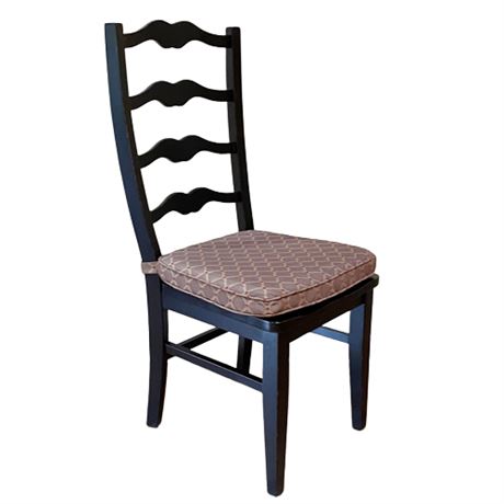 Contemporary French Carved Ladder Back Chairs (6)