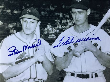 Stan Musial & Ted Williams Signed by Both 8x10 Photo Certified!