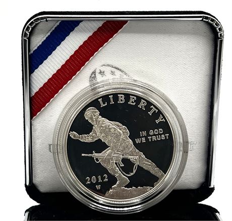 2012 Infantry Soldier Silver Dollar United States Mint w/Case