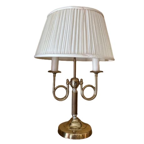 Brass Double Candle Occasional Table Lamp