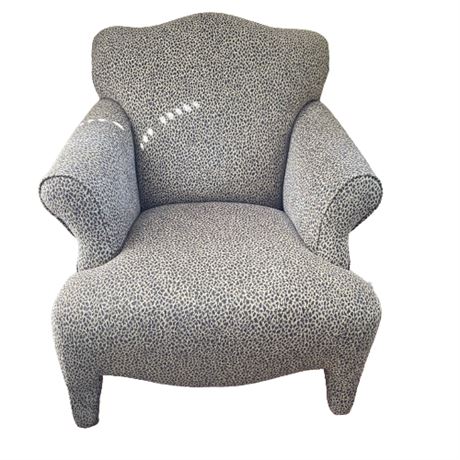 Contemporary Upholstered Sculpted Occasional Chair