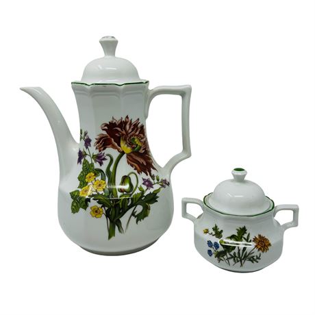 Bareuther Waldsassen Bavaria Teapot and Sugar Bowl