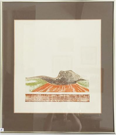 Chimneys Over The Field II, by Giselle Numbered Lithograph