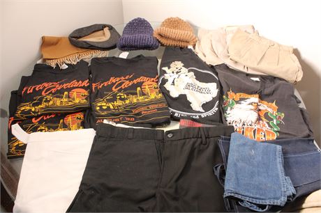 T-Shirts, Shorts, Aprons, Hats, and Scarf