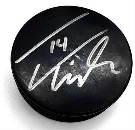 Tom Kuhnhackl Pittsburgh Penguins #54 Signed Certified Hockey Puck