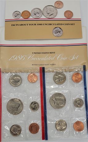 1986 US Mint Uncirculated Set