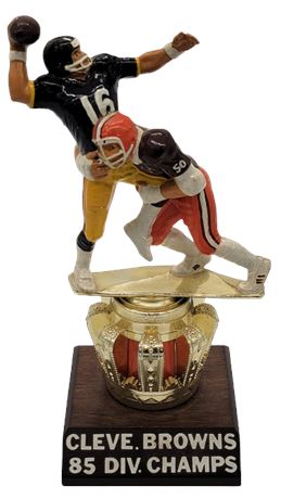 Cleveland Browns 85 Division Champs Hand Painted Collector Trophy
