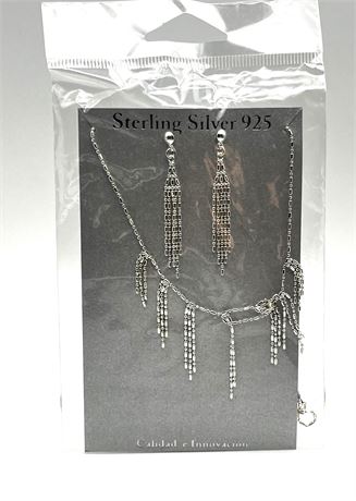 Swarovski Sterling Silver Necklace and Earrings Sealed