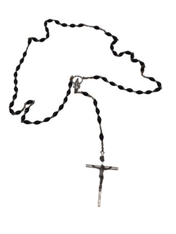 Vintage Black Rosary