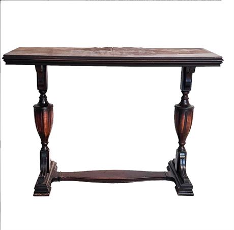 Vintage English Tudor Style Library Table, by Hannah's Furniture Co.
