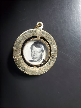 Rare- 1960's John F. Kennedy Swivel Pendant