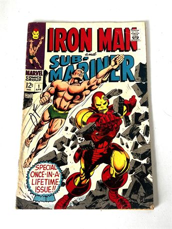April 1968 Vol. 1 #1  Marvel Comics IRON MAN and SUB-MARINER" Comic Rare