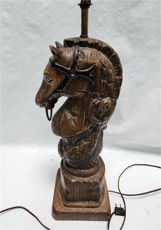 Vintage Ceramic Horsehead Lamp