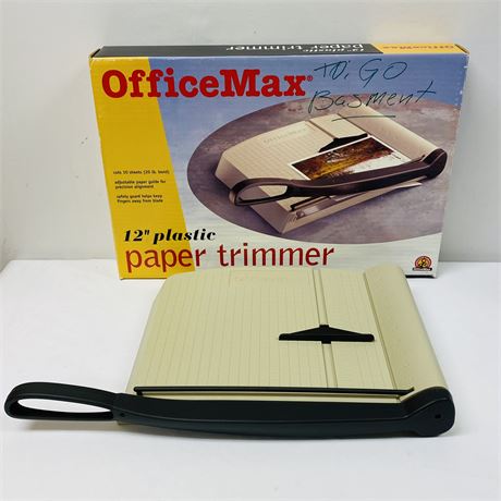 Office Max 12" Plastic Paper Trimmer