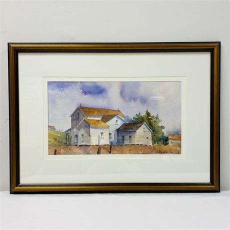 A. Dale Harsh Framed Landscape Watercolor - 24.5 x 17.75