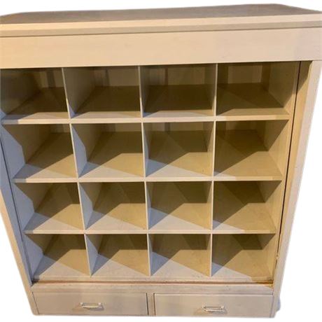 Vintage Office Mail Pigeon Hole Cabinet