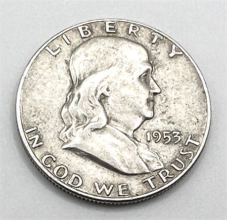 1953 Silver Franklin Liberty Half Dollar