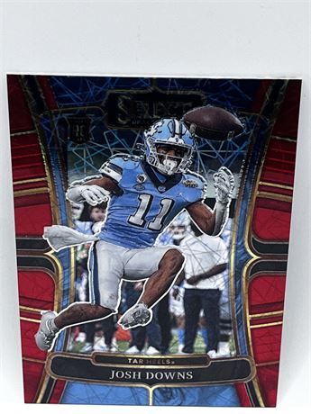 Special Red Prizm RC Josh Downs 2023 Panini Select Rookie Football Card