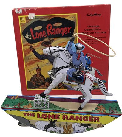 Lone Ranger Wind-Up Tin Toy (w/ Original Box)