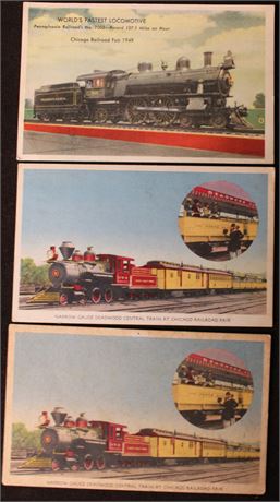 Vintage Railroad Fair Postcards, 1949