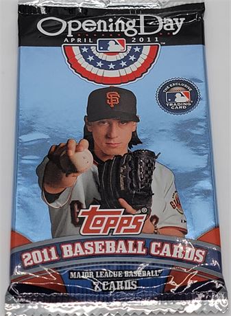 2011 Topps Opening Day Card Unopened Pack