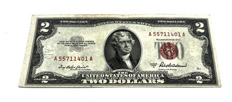 1953 A Series Two Dollar Red Seal
