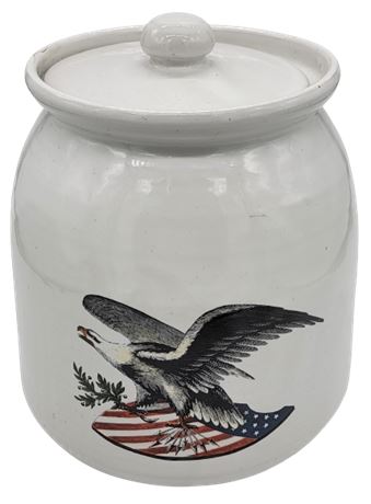American Eagle Clay Cookie Jar