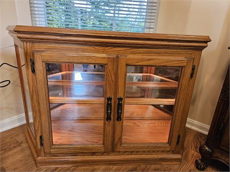 Lighted Low Curio Cabinet