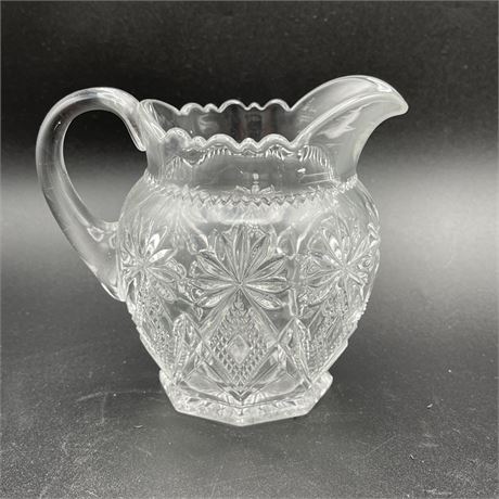 EAPG Clear Crystal Juice Pitcher