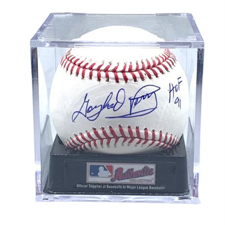 Gaylord Perry Hall of Fame 1991 Autographed Official Major League Baseball