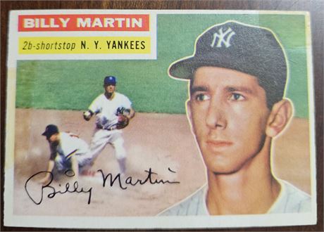 1956 Topps Billy Martin #181 New York Yankees Baseball Card