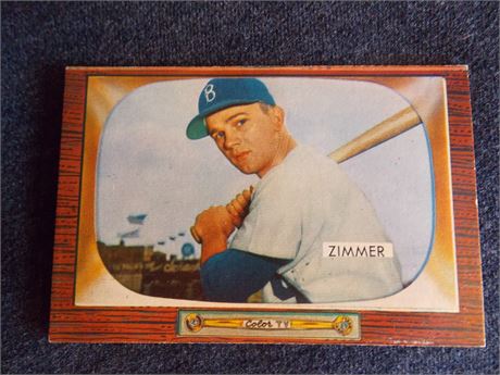 1955 Bowman #65 Don Zimmer rookie card
