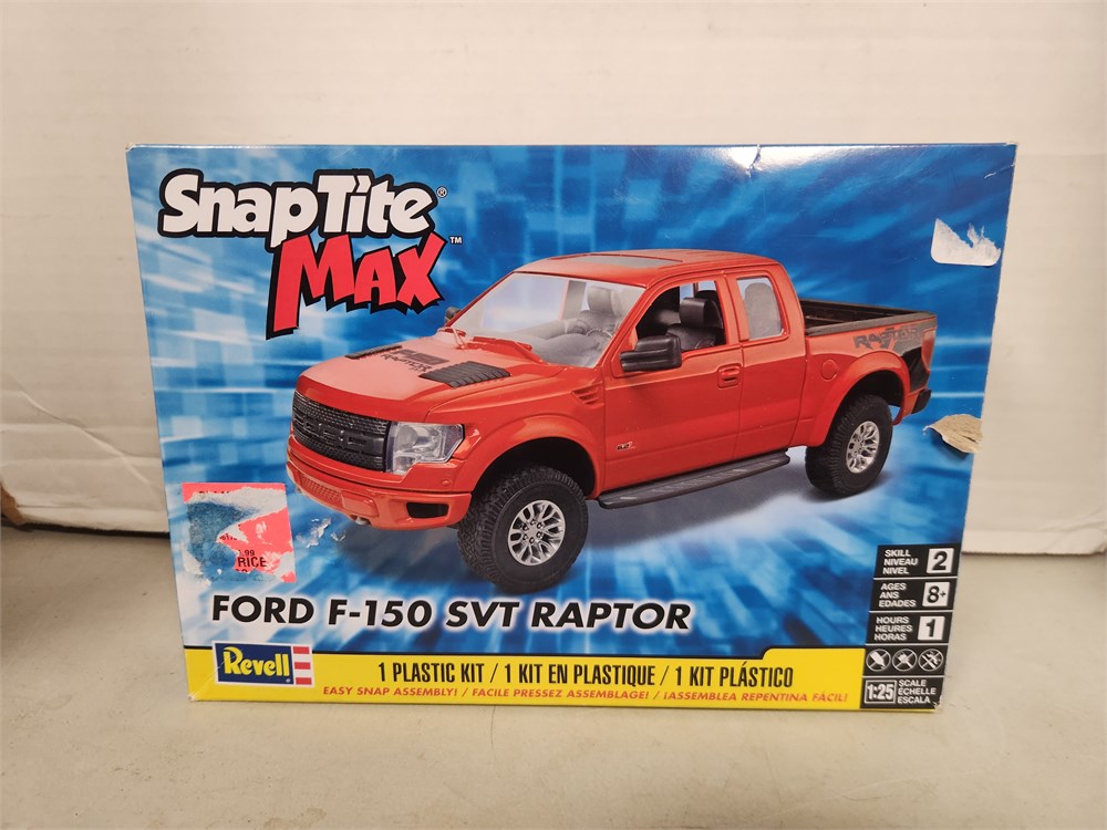 Ford Raptor Model Kit Rust Belt Revival Online Auctions - Revell Snap Tite Max Ford F-150 SVT ...