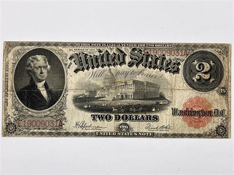 1917 Two Dollar Legal Tender Note