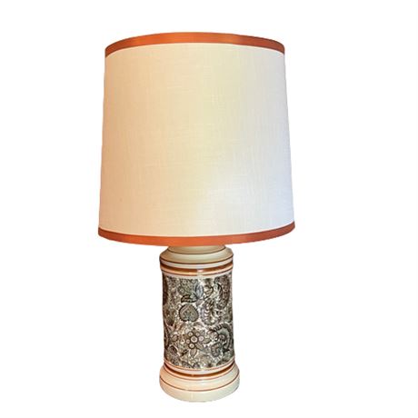 Vintage Paisley Ceramic Occasional Table Lamp