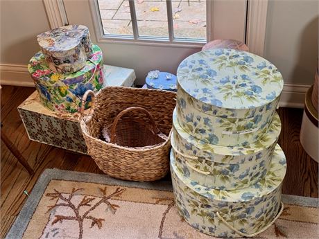 Rust Belt Revival Online Auctions - Group of Decorative Storage Boxes