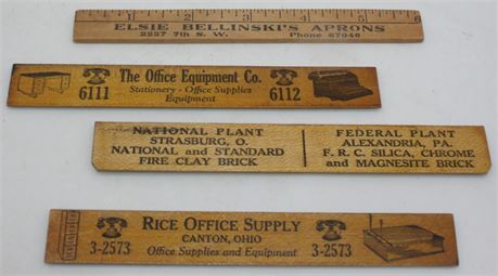 VTG Wood advertising rulers